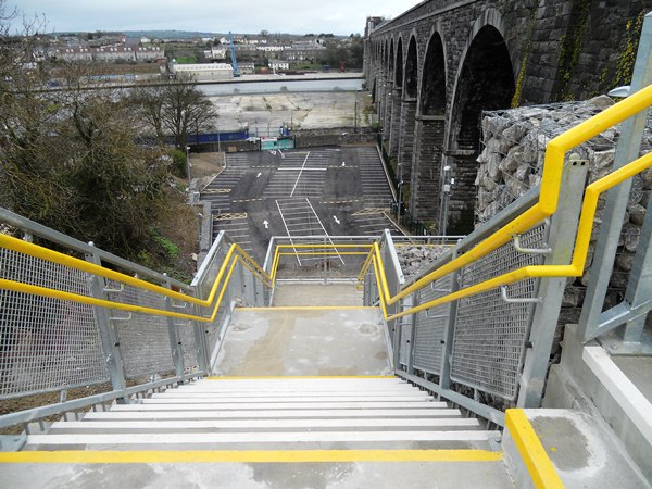 Roadside safety railings fabricated in steel